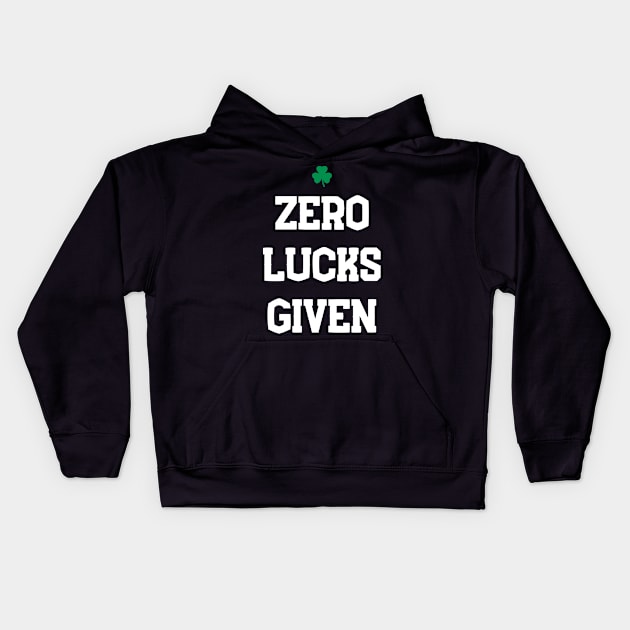 Zero Lucks Given Kids Hoodie by WMKDesign